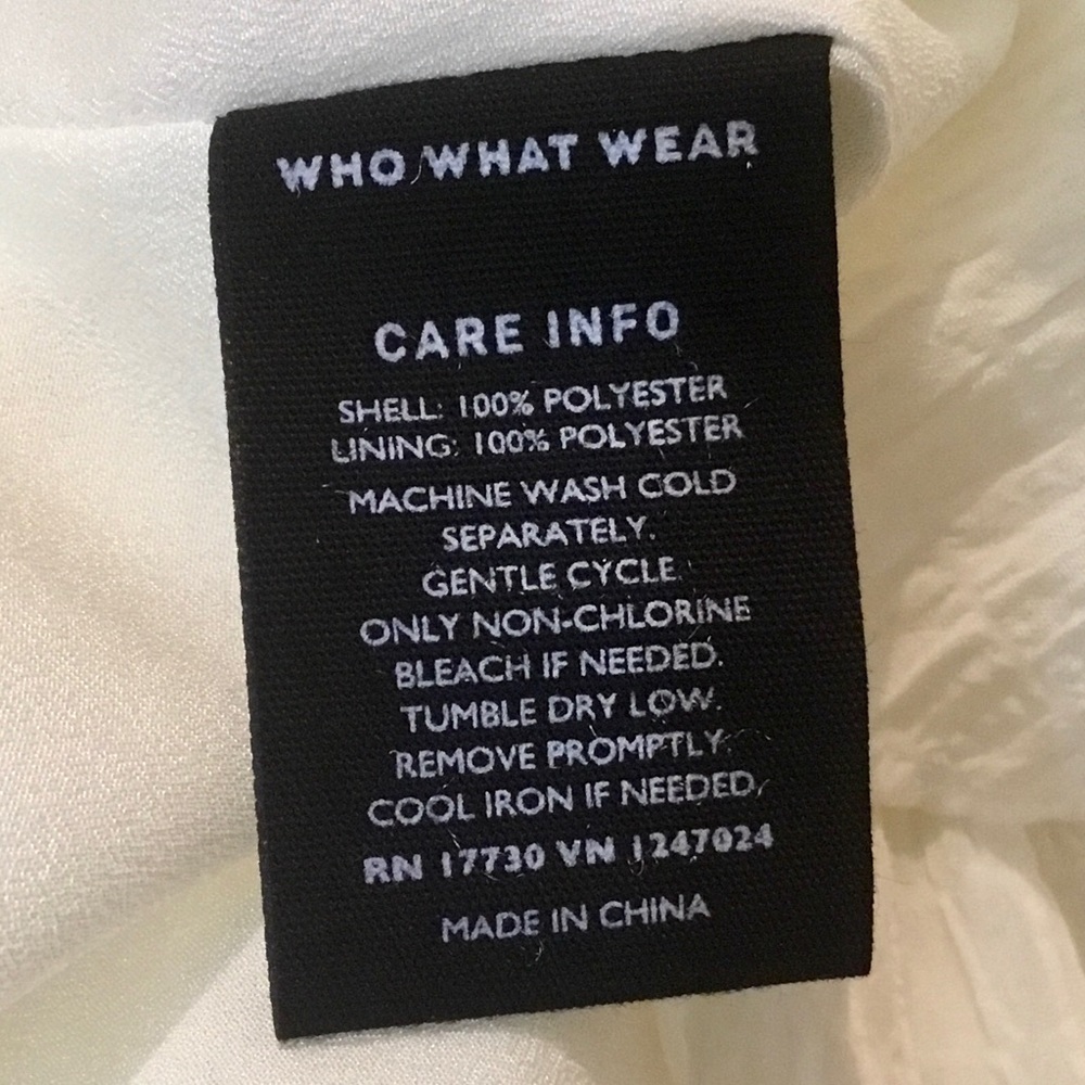 NWOT Who What Wear Ivory Tiered Dress - Picture 8 of 8